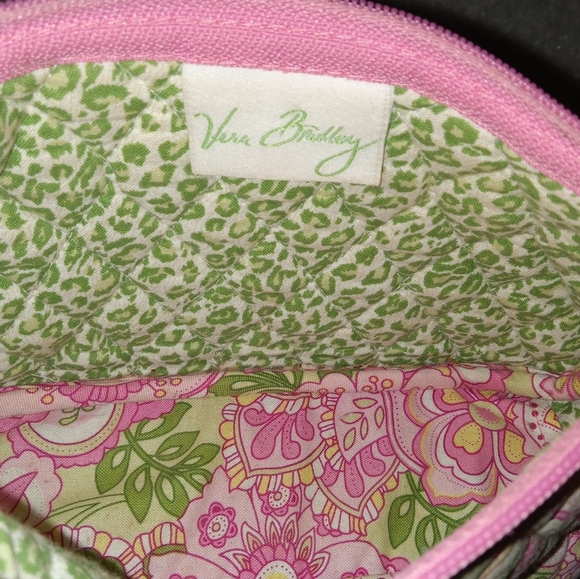 Vera Bradley Pink & Green Print Cross Body Bag - Picture 4 of 4